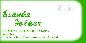 bianka holper business card